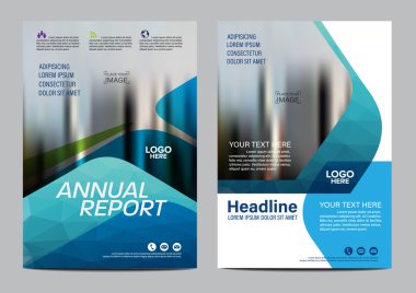 Broşür düzeni tasarım şablonu. Yıllık rapor el ilanı broşür kapak sunu Modern arka plan. A4 boyutunda illüstrasyon vektör