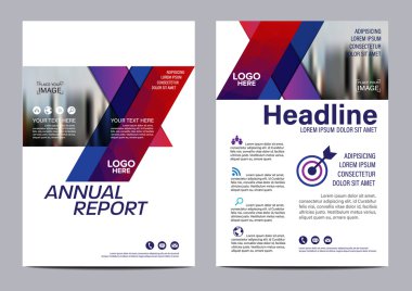 Broşür düzeni tasarım şablonu. Yıllık rapor el ilanı broşür kapak sunu Modern arka plan. illüstrasyon 