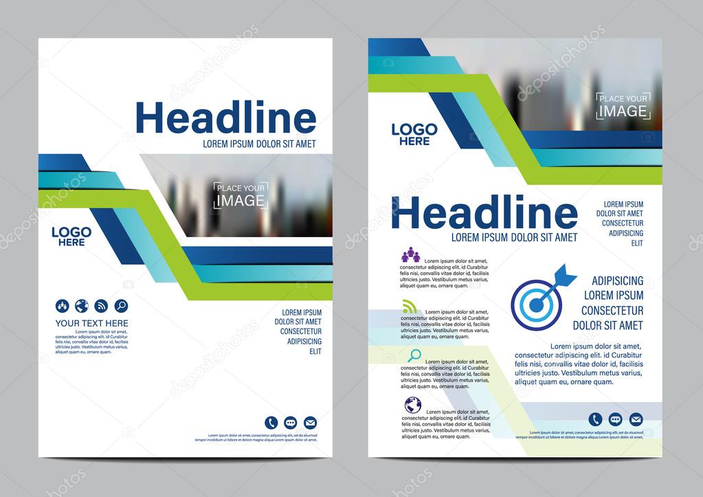 blue modern brochure layout design template annual report flyer