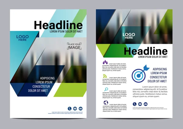 Brochure lay-out ontwerpsjabloon. Jaarlijkse verslag Flyer brochure cover moderne presentatie achtergrond. illustratie vector in A4-formaat — Stockvector
