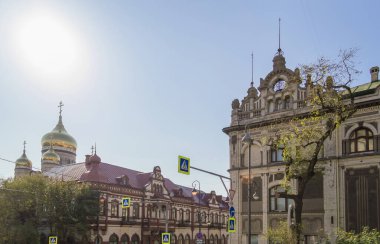 Güneşli bir günde Vladivostok Sanat Mimarisi