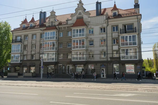 Kaliningrad Russland Mai 2021 Außenfassade Des Hauses Der Leninsky Allee — Stockfoto