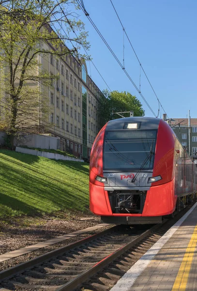 Kaliningrado Rússia Maio 2021 Exterior Trem Interurbano Rápido Moderno Que — Fotografia de Stock