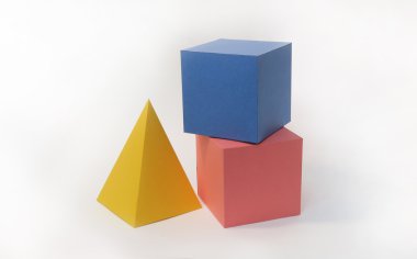 çok renkli geometrik şekiller.