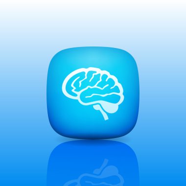 Detaylı insan beyni satırı simgesi