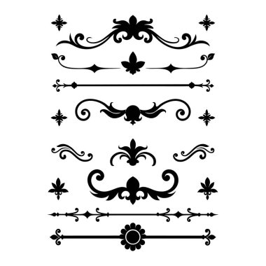 A stunning set of vintage silhouette decorative border ornaments, perfect for invitations, certificates, frames, and design projects. Ideal for creative professionals and classic design lovers.