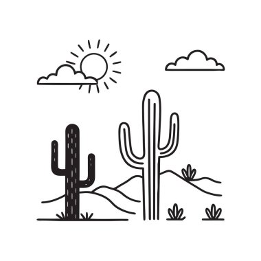 Kaktüs, parlak güneş ve yumuşak kumlu tonlardan oluşan temiz ve modern bir çöl manzarası. Posterler, ev dekorasyonu ya da minimalist estetiği olan batı esinlenilmiş tasarım projeleri için mükemmel..
