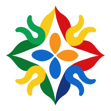 Organik şekiller ve kalın renkler içeren renkli Matisse desenli bir el çizimi, tekstil baskıları, ev dekorları, duvar kağıtları ve yaratıcı dijital arka planlar için mükemmel..