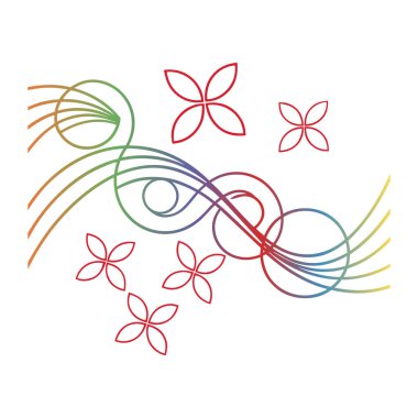 Renkli gökkuşağı girdap çizgileri ve üç boyutlu kıvrımlar içeren soyut, pürüzsüz vektör arkaplanı. Duvar kağıtları, markalaşma, baskılar ve dijital grafikler için modern dinamik tasarım ideal.