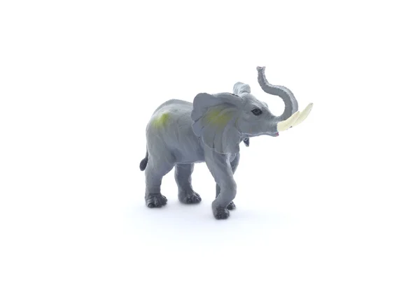 Jouet éléphant sur fond blanc — Photo