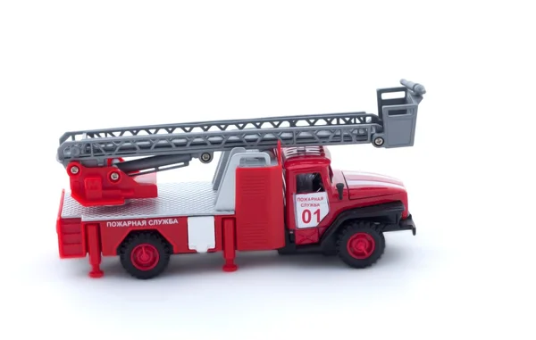Camion Jouet Rouge Pompier Jouet Feu éteint Maison Enflammé