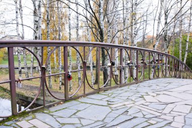 Eski köprünün sonbahar, Petrozavodsk, Karelya