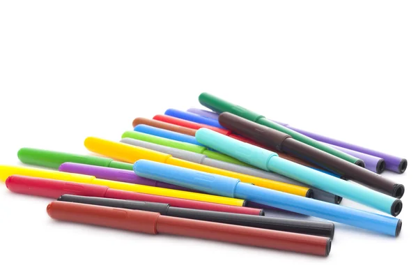 Set of felt-tip pens on white background — Stock Photo, Image