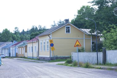 Siltakylä, Finlandiya. Tarihi eski şehir bina