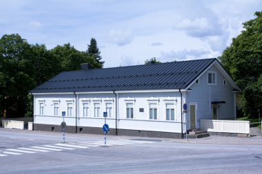 Siltakylä, Finlandiya. Tarihi eski şehir bina