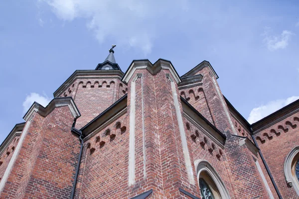 Pohled na kostel Loviisa, Finsko — Stock fotografie
