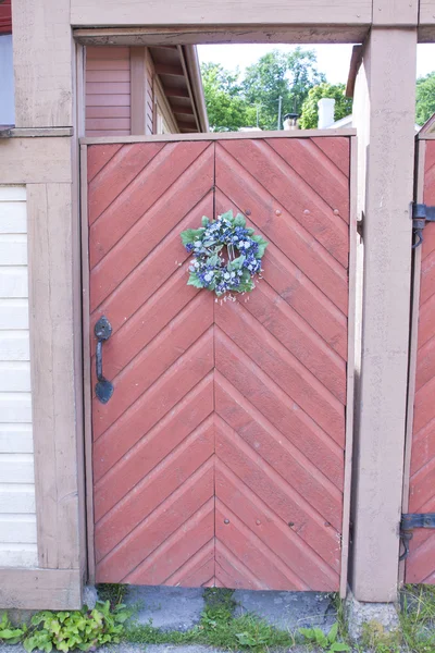 Régi, fából készült ajtó vintage ház — Stock Fotó