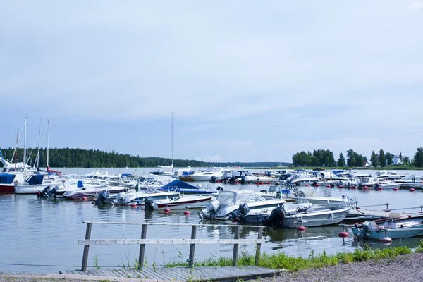 The sea-port with yachts — Stock Photo, Image