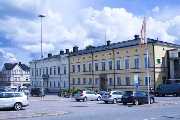 Loviisa, Finlândia. Edifício histórico na cidade velha — Fotografia de Stock