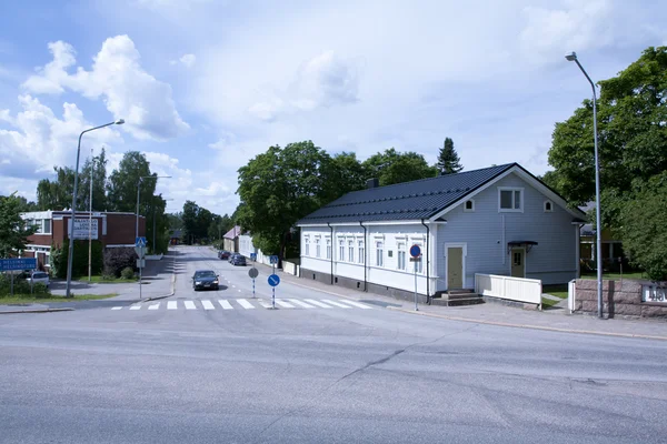 Loviisa, Finland. Historisch gebouw in de oude stad — Stockfoto