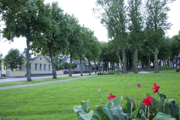 Loviisa, Finland. Historisch gebouw in de oude stad — Stockfoto