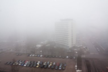 Otopark sis, üstten görünüm