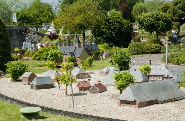 Brussels, Belçika - 13 Mayıs 2016: minyatür parkta Mini Avrupa - bir ölçek 1:25 itibariyle Avrupa Birliği'ndeki anıtlar reprodüksiyonları. Hollanda.