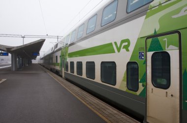 Kouvola, Finlandiya 31 Mart 2016 - Kouvola tren istasyonu.