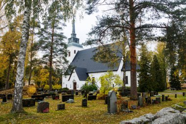 Kouvola, Finlandiya - 11 Ekim 2020: Valkeala Kilisesi