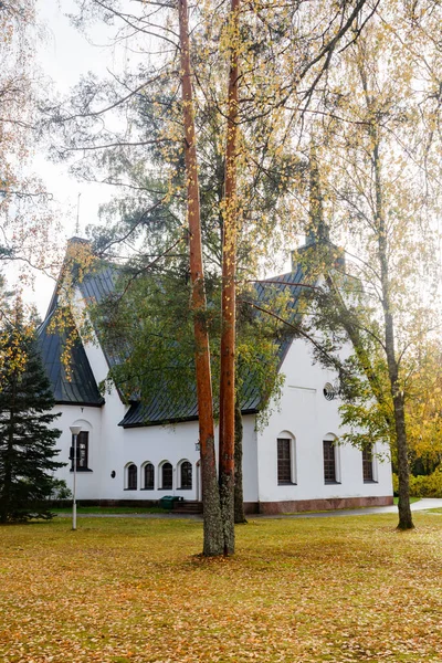 Krásný Bílý Kostel Valkeala Kouvola Finsko — Stock fotografie
