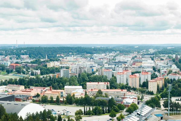 Vista Para Cidade Lahti Torre Salto Esqui — Fotografia de Stock