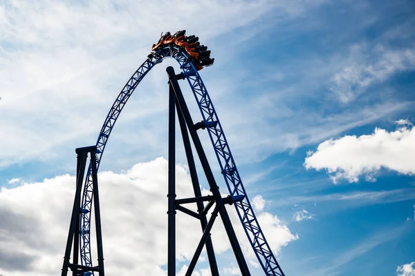 Ride Roller Coaster Motion Amusement Park — Stock Photo, Image