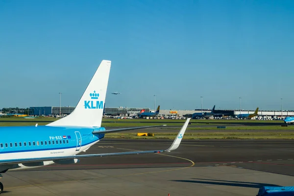 Ámsterdam Países Bajos Julio 2021 Klm Plains Aeropuerto Schiphol — Foto de Stock