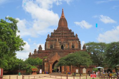 Bir sabah erken saatlerde Myanmar, Bagan 'daki Sulamani Tapınağı