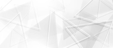 Abstract banner web white and gray geometric triangle overlapping technology corporate concept background