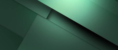 Katmanlı efektli soyut koyu yeşil geometrik yüzey