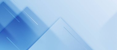 Katmanlı geometrik şekilleri içeren modern mavi soyut sunum arkaplanı