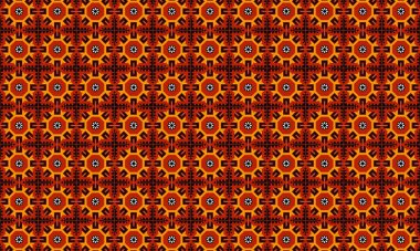 Kırmızı ve turuncu renklerde kusursuz bir geometrik desen, tekstil ve duvar kağıdı tasarımları için mükemmel, çok dekoratif.