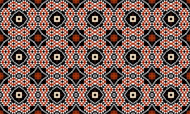 Siyah, beyaz ve kahverengi üçgenlerin geometrik deseni tasarım gibi tekrar eder.