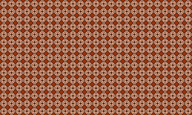 Kahverengi ve bej elmasları ve kareleri tekrarlayan bir dizayn ile kusursuz geometrik desen