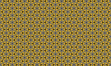 Dijital sanat ve yüzey tasarımı projeleri için sarı ve siyah üçgenli kusursuz radyasyon tehlike dizaynı