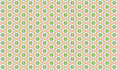 Tekstil, duvar kağıdı, kumaş ve diğer yüzey dekorasyonları için yeşil, dikişsiz desenli bir desen tasarımıdır.