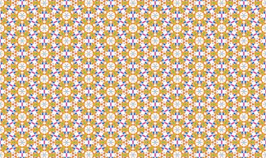 Canlı ve karmaşık bir geometrik model, arka planlar, tekstil ve yaratıcı tasarım projeleri için mükemmel.