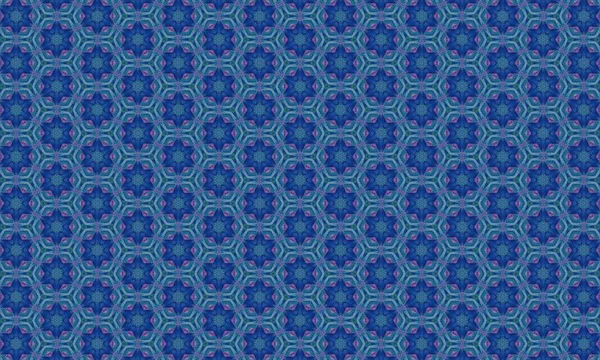 Mavi geometrik desenli, kusursuz vektörsüz arka plan soyut duvar kağıdı tekstil altıgen sanat yüzey dokusu