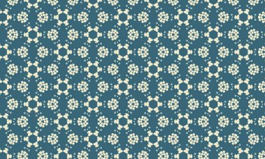 kumaş duvar kağıdı tekstil baskıları için mavi ve krem renkli kusursuz bir çiçek desenli arka plan tasarımı