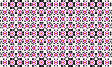 Dairesel ve sekizgenli kusursuz geometrik desen, tekstil tasarımı ve duvar kağıdı dekoru için mükemmel.