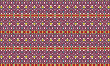 Renkli şekilli kusursuz geometrik desen, tekstil tasarımı ve arka plan uygulamaları için mükemmel