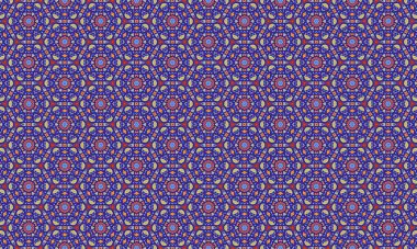 vektör biçiminde arka plan ve tekstil baskıları için mavi ve kırmızı renkte kusursuz geometrik desen