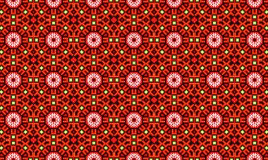 canlı kırmızı geometrik desen, pürüzsüz döşeme, kumaş, duvar kağıdı ve retro tarzı tasarımlar için mükemmel.