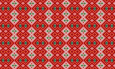 Kumaş tekstil baskısı dijital sanat ve grafik tasarımı için canlı kırmızı ve beyaz geometrik desen